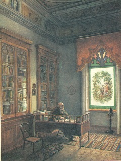 Watercolour of Nikolaos Saripolos in Athens 1877